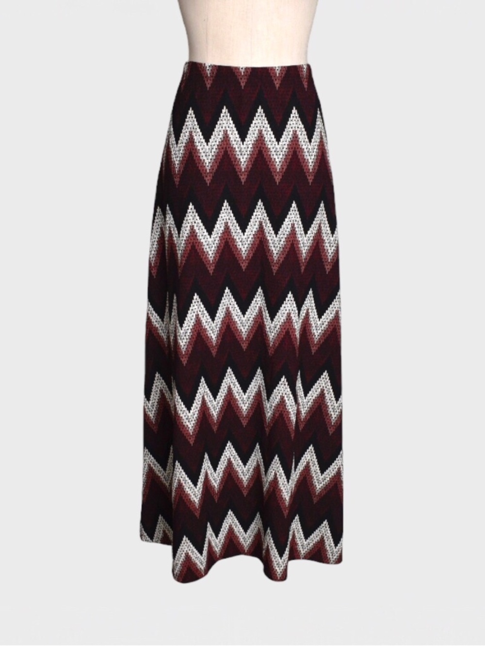 C Est 1946 Chevron Stretch Knit Maxi Skirt
